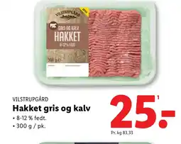 Lidl VILSTRUPGÅRD Hakket gris og kalv tilbud