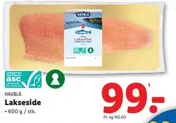 Lidl HAVBLÅ Lakseside tilbud