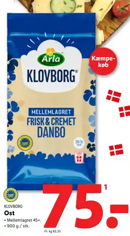 Lidl ARLA Klovborg Ost tilbud