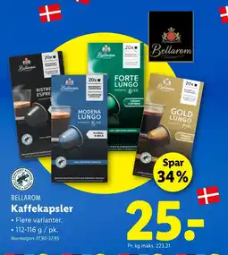 Lidl BELLAROM Kaffekapsler tilbud