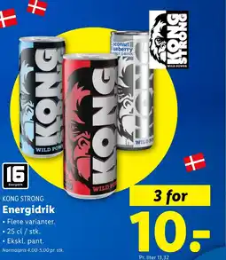 Lidl KONG STRONG Energidrik tilbud