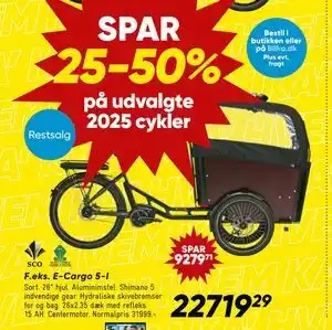 Bilka E-Cargo 5-I, DKK 22719.29 tilbud