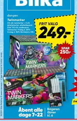 Bilka Twinmarker, DKK 249 tilbud