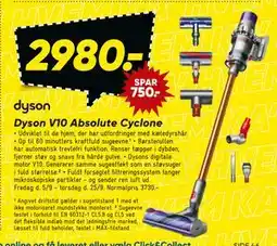 Bilka Dyson V10 Absolute Cyclone, DKK 2980 tilbud