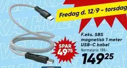 Bilka SBS magnetisk 1 meter USB-C kabel, DKK 149.25 tilbud