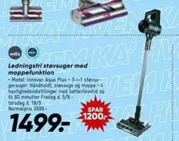 Bilka Ledningsfri støvsuger med moppefunktion, DKK 1499 tilbud