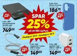 Bilka SPAR 25% på alt SBS og Puro tilbud
