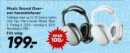 Bilka Music Sound Overear høretelefoner, DKK 199 tilbud