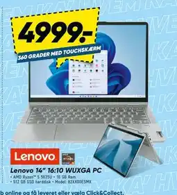 Bilka Lenovo 14” 16:10 WUXGA PC, DKK 4999 tilbud