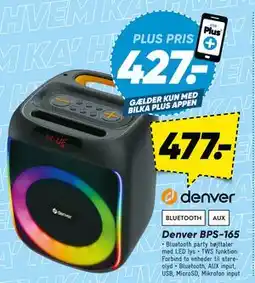 Bilka Denver BPS-165, DKK 477, App-pris tilbud