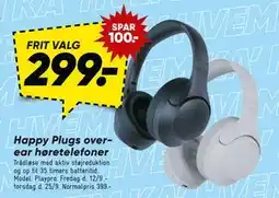Bilka Happy Plugs overear høretelefoner, DKK 299 tilbud