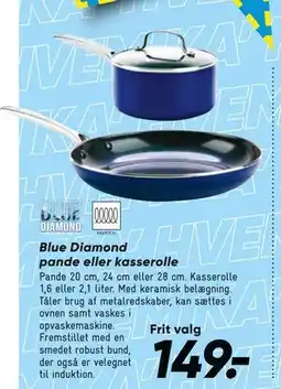 Bilka Blue Diamond pande eller kasserolle, DKK 149 tilbud