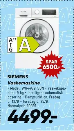 Bilka Vaskemaskine, DKK 4499 tilbud