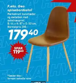 Bilka Geo spisebordsstol, DKK 179.4 tilbud