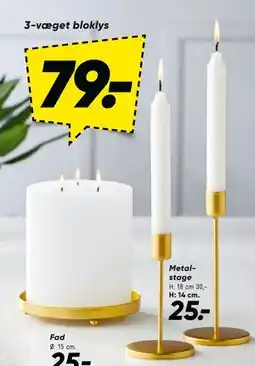 Bilka 3 væget bloklys, DKK 79 tilbud