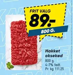Bilka Hakket oksekød, DKK 89 tilbud