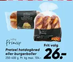 Bilka Pretzel hotdogbrød eller burgerboller, DKK 26 tilbud