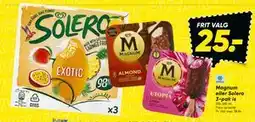 Bilka Magnum eller Solero 3-pak is, DKK 25 tilbud