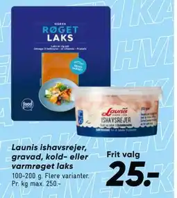 Bilka Launis ishavsrejer, gravad, kold- eller varmrøget laks, DKK 25 tilbud