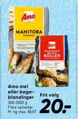 Bilka Amo mel eller bage blandinger, DKK 20 tilbud