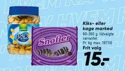 Bilka Kiks- eller kage marked, DKK 15 tilbud