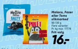 Bilka Malaco, Fazer eller Toms slikmarked, DKK 16 tilbud