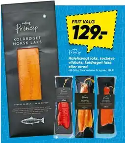 Bilka Halehængt laks, sockeye vildlaks, koldrøget laks eller ørred, DKK 129 tilbud