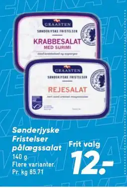 Bilka Sønderjyske Fristelser pålægssalat, DKK 12 tilbud