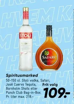 Bilka Spiritusmarked, DKK 109 tilbud