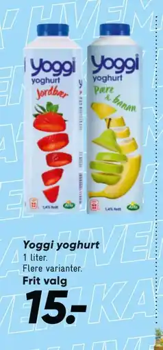 Bilka Yoggi yoghurt, DKK 15 tilbud