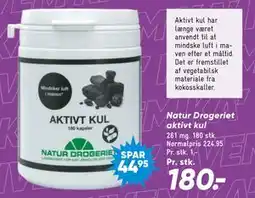 Bilka Natur Drogeriet aktivt kul, DKK 180 tilbud