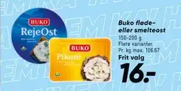 Bilka Buko fløde- eller smelteost, DKK 16 tilbud