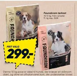 Bilka Faunakram tørkost, DKK 299 tilbud