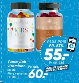 Bilka Yummylab vitaminer, DKK 60, App-pris tilbud