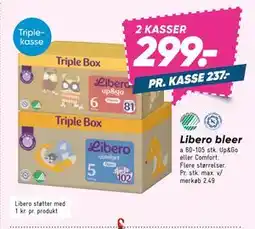 Bilka Libero bleer, DKK 299 tilbud