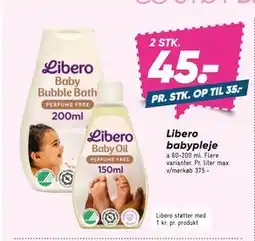 Bilka Libero babypleje, DKK 45 tilbud