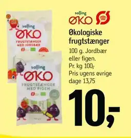 Føtex Økologiske frugtstænger, DKK 10 tilbud