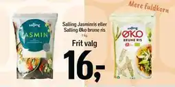 Føtex Salling Jasminris eller Salling Øko brune ris, DKK 16 tilbud