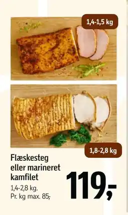 Føtex Flæskesteg eller marineret kamfilet, DKK 119 tilbud