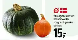 Føtex Økologiske danske hokkaido eller spaghetti græskar, DKK 15 tilbud