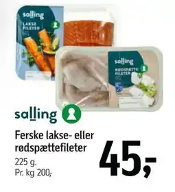 Føtex Ferske lakse- eller rødspættefileter, DKK 45 tilbud