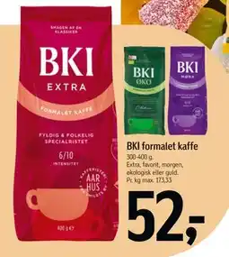 Føtex BKI formalet kaffe, DKK 52 tilbud