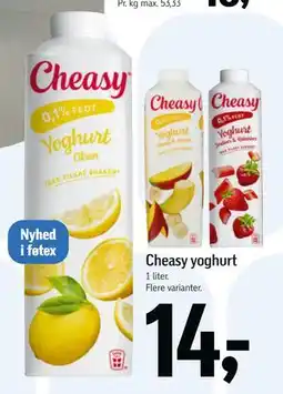 Føtex Cheasy yoghurt, DKK 14 tilbud