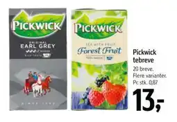Føtex Pickwick tebreve, DKK 13 tilbud
