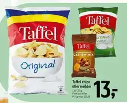 Føtex Taffel chips eller nødder, DKK 13 tilbud