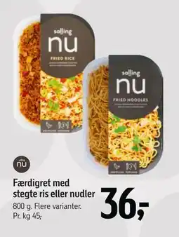 Føtex Færdigret med stegte ris eller nudler, DKK 36 tilbud