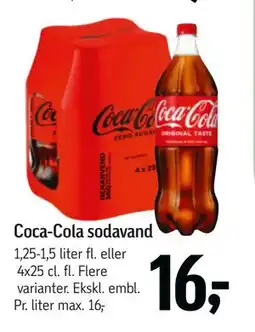 Føtex Coca-Cola sodavand, DKK 16 tilbud