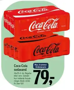 Føtex Coca-Cola sodavand, DKK 79 tilbud