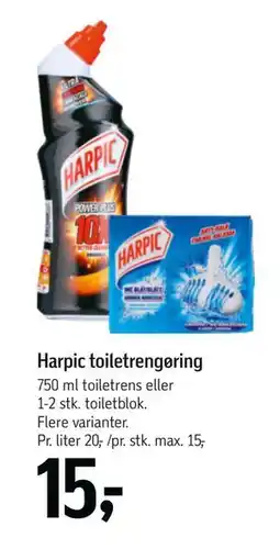 Føtex Harpic toiletrengøring, DKK 15 tilbud