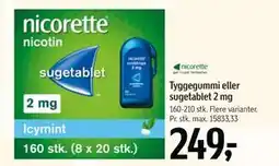 Føtex Tyggegummi eller sugetablet 2 mg, DKK 249 tilbud